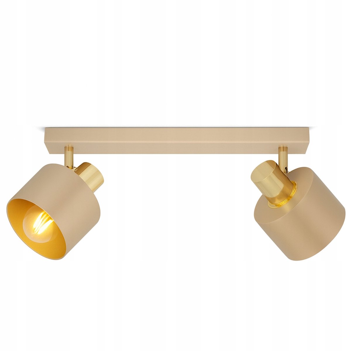 Luxe Plafondlamp Kasjmier Beige Goud 485-BG2 - Sfeervolle Verlichting