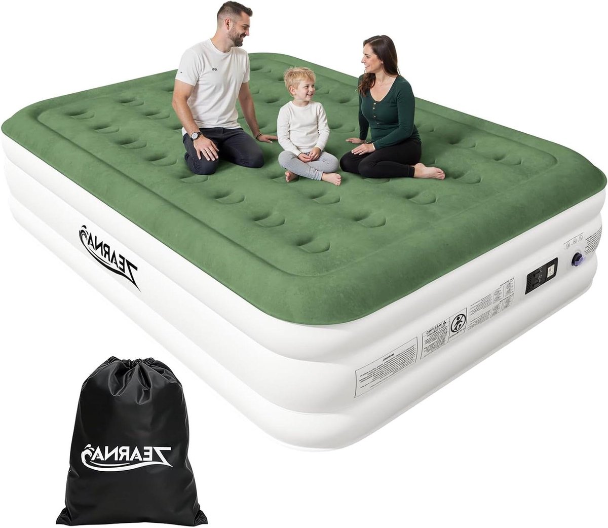 Luchtmatras 2 personen - Opblaasbaar logeerbed - Snel slapen - Ingebouwde elektrische pomp - 203 x 152 x 46 cm