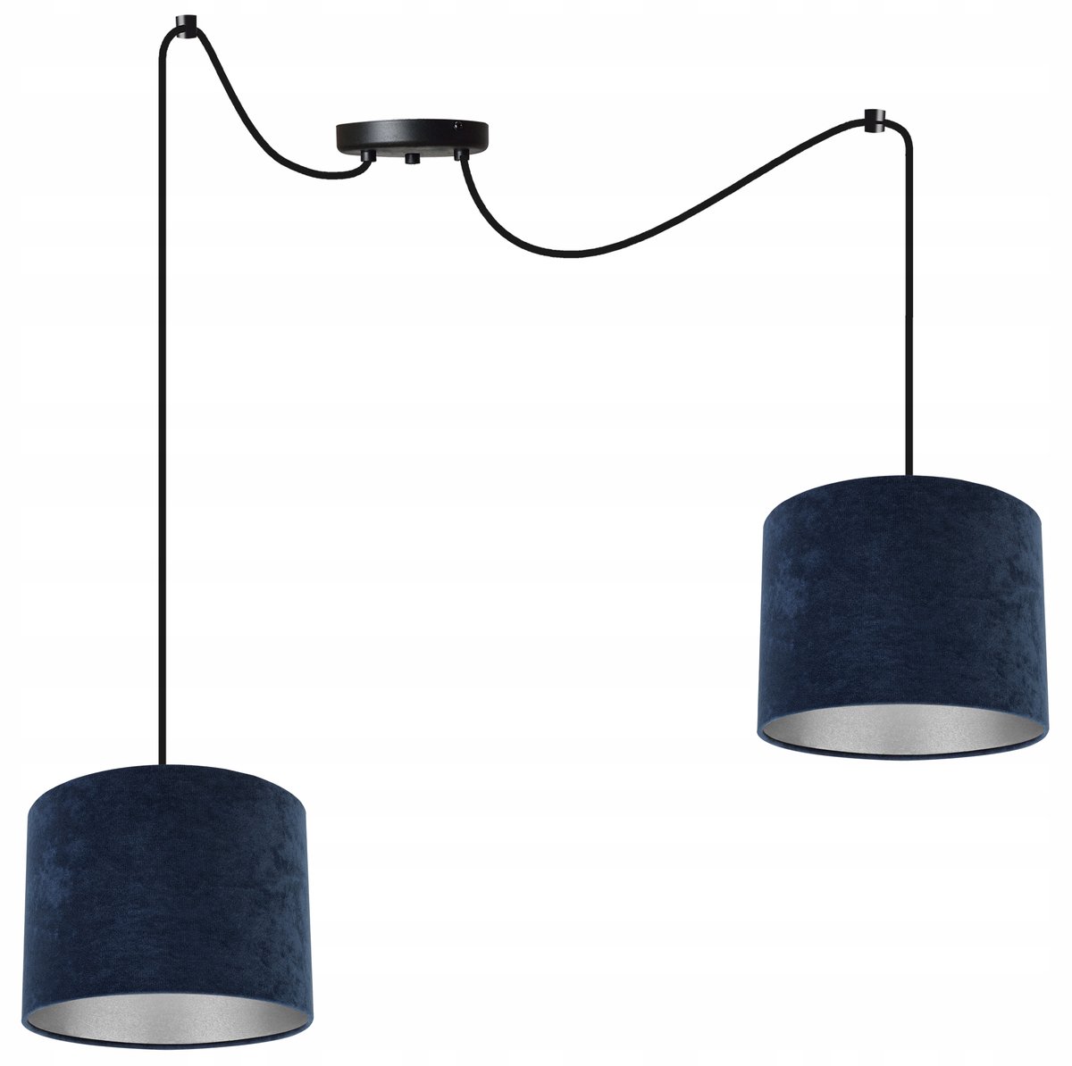 Hanglamp Spider Stijl, Verstelbaar in Hoogte, Chroom en Stof