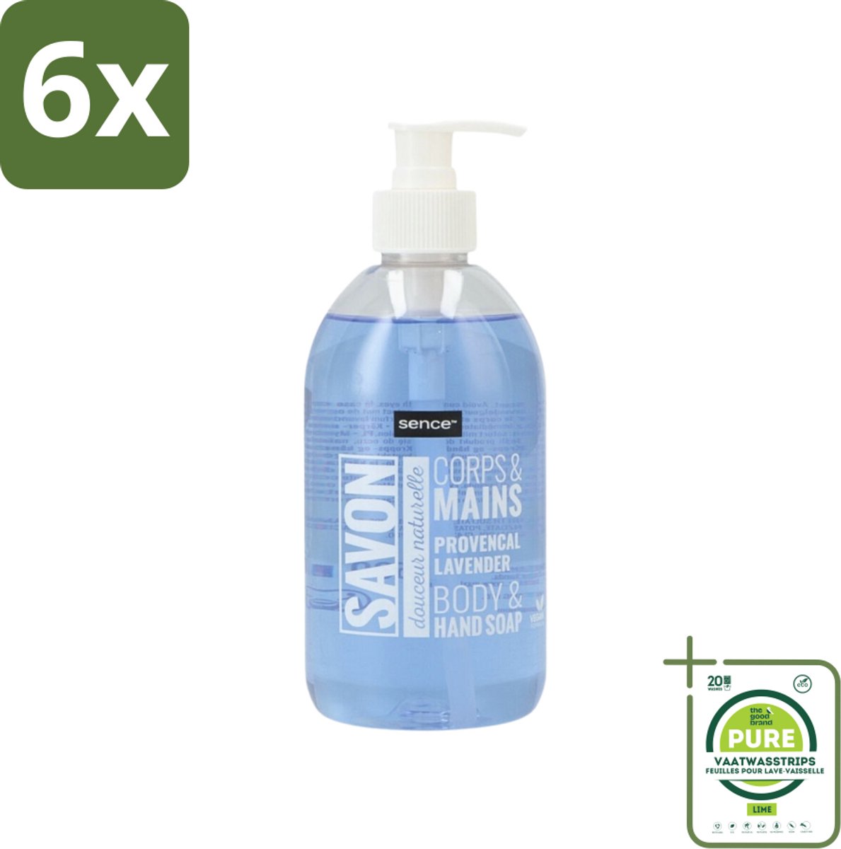 Sence - Provencal Lavendel - Handzeep - Savon - 500 ml - Voordeelverpakking - 6 stuks - Sence Handzeep - Lavendel Geur