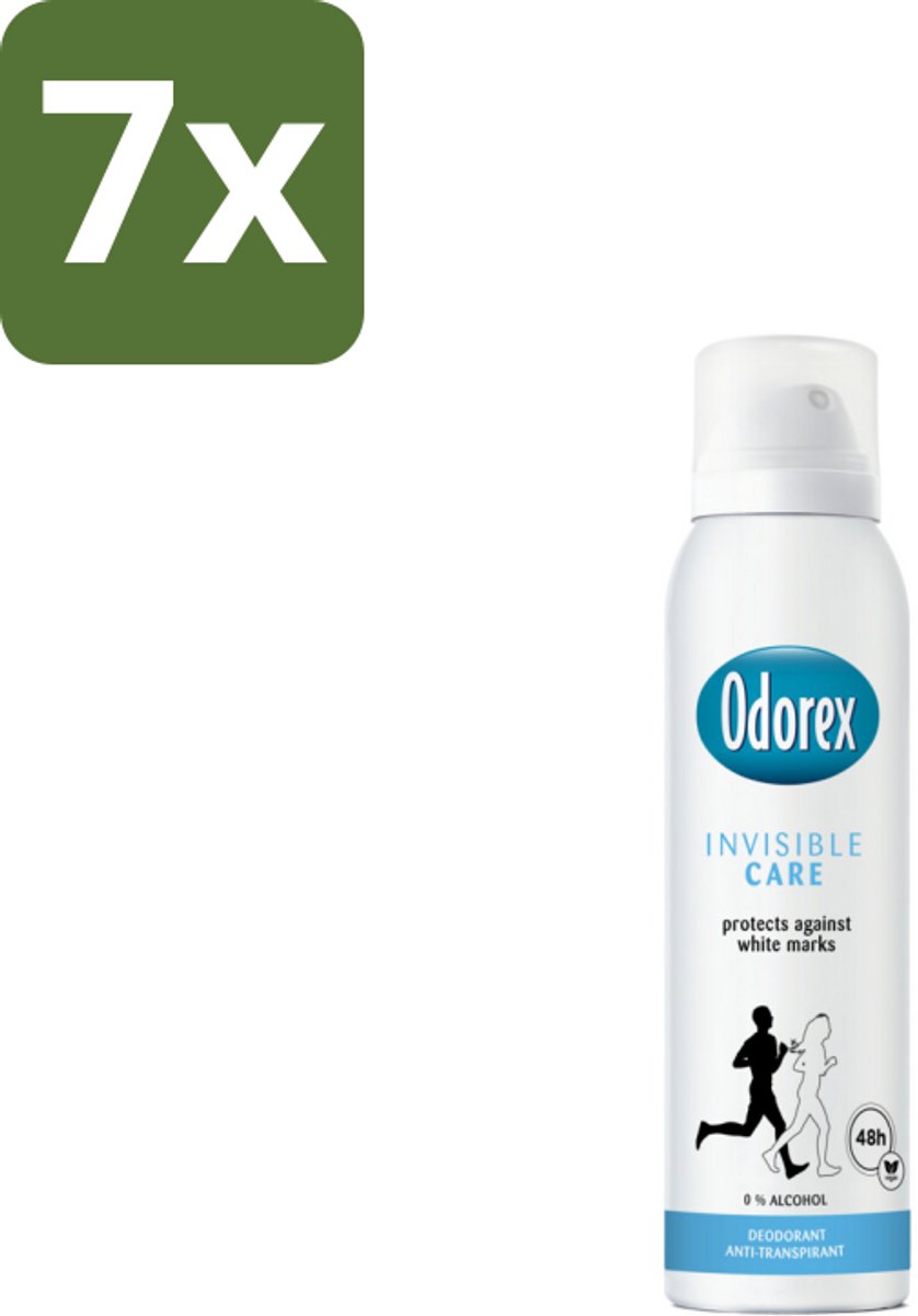 7 x Odorex Deodorant Spray Invisible Care 150 ml - Onzichtbare Bescherming - Zweetvermindering - Geurvermindering - Huidvriendelijk - Frisheid