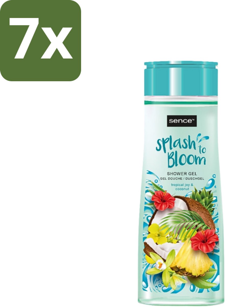 7 x Sence - Tropical Joy & Coconut - Douchegel - Exotisch - 300 ml - Douchegel - Kokos - Tropisch Fruit - Exotische Geur - Huidverzorging
