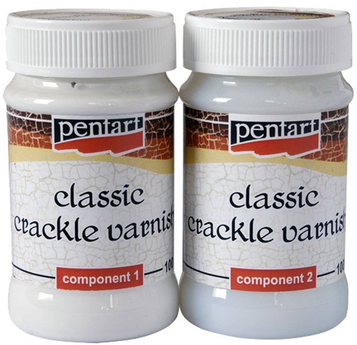 Pentart Classic 2-Step Crackle Varnish - 2 x 100 ml.
