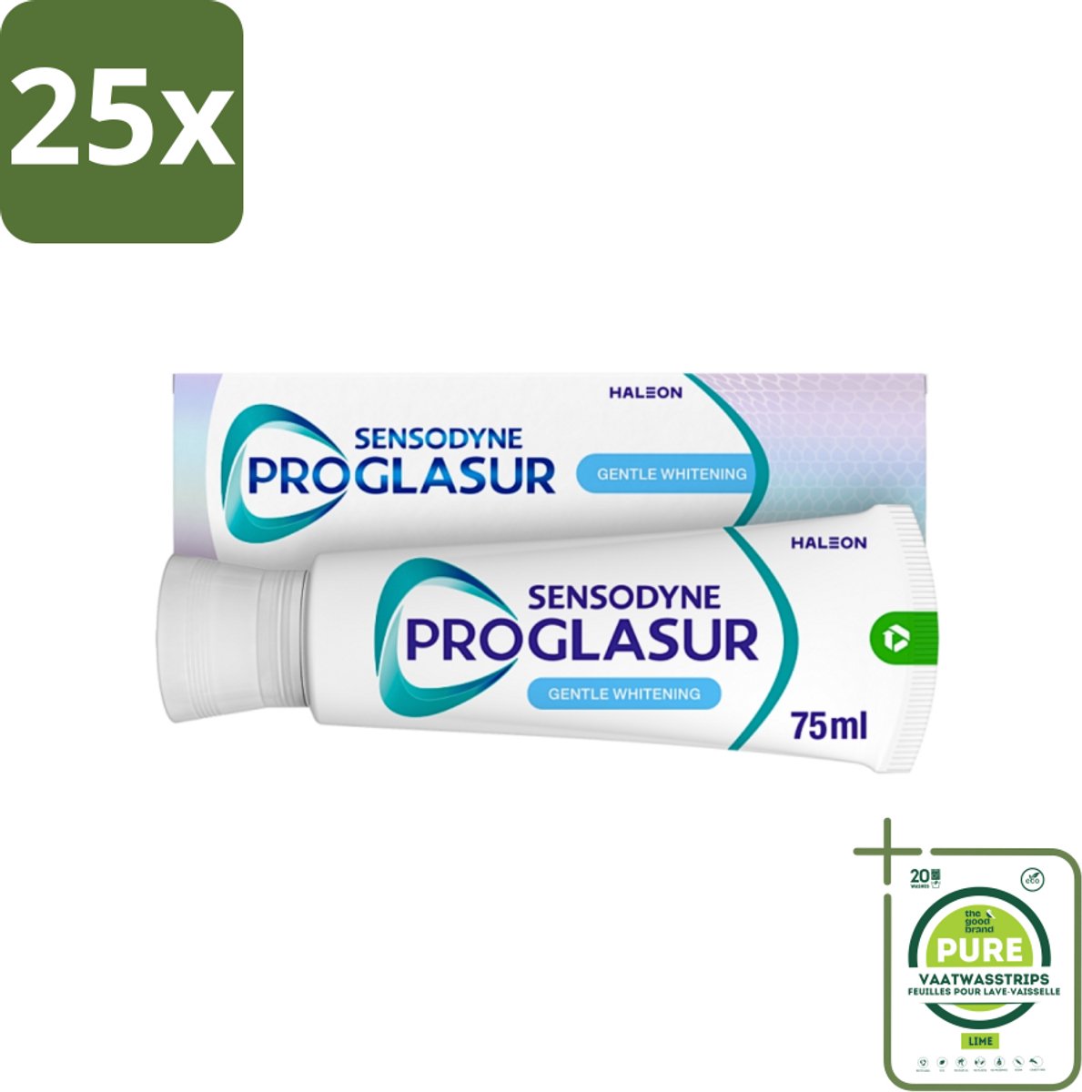 25 x Sensodyne - Tandpasta - Proglasur Gentle Whitening - Verheldert Glazuur - 75 ml - Grootverpakking - Tandpasta - Tandpasta Whitening - Tandpasta Voor Tanderosie - Tandpasta Voor Gezond Glazuur - Tandpasta Voor Gevoelige Tanden