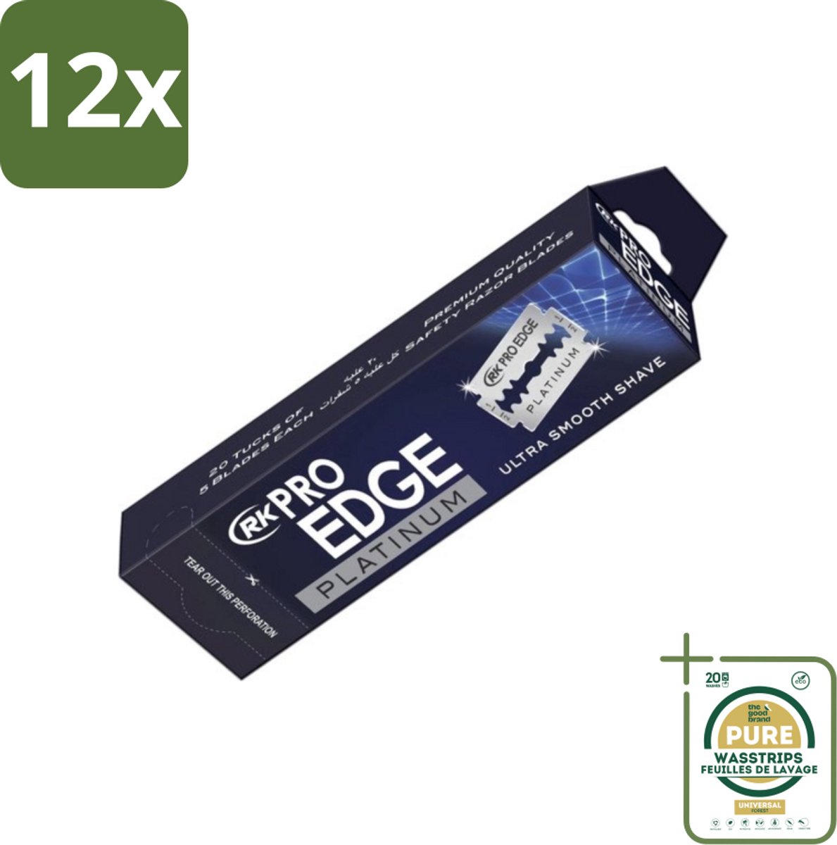 Pro Edge - Double Edge Blade - Dubbele Scheermesjes - Super Smooth Shave - 100 Mesjes - Voordeelverpakking - 12 stuks - 6B HC staal - Scheermes