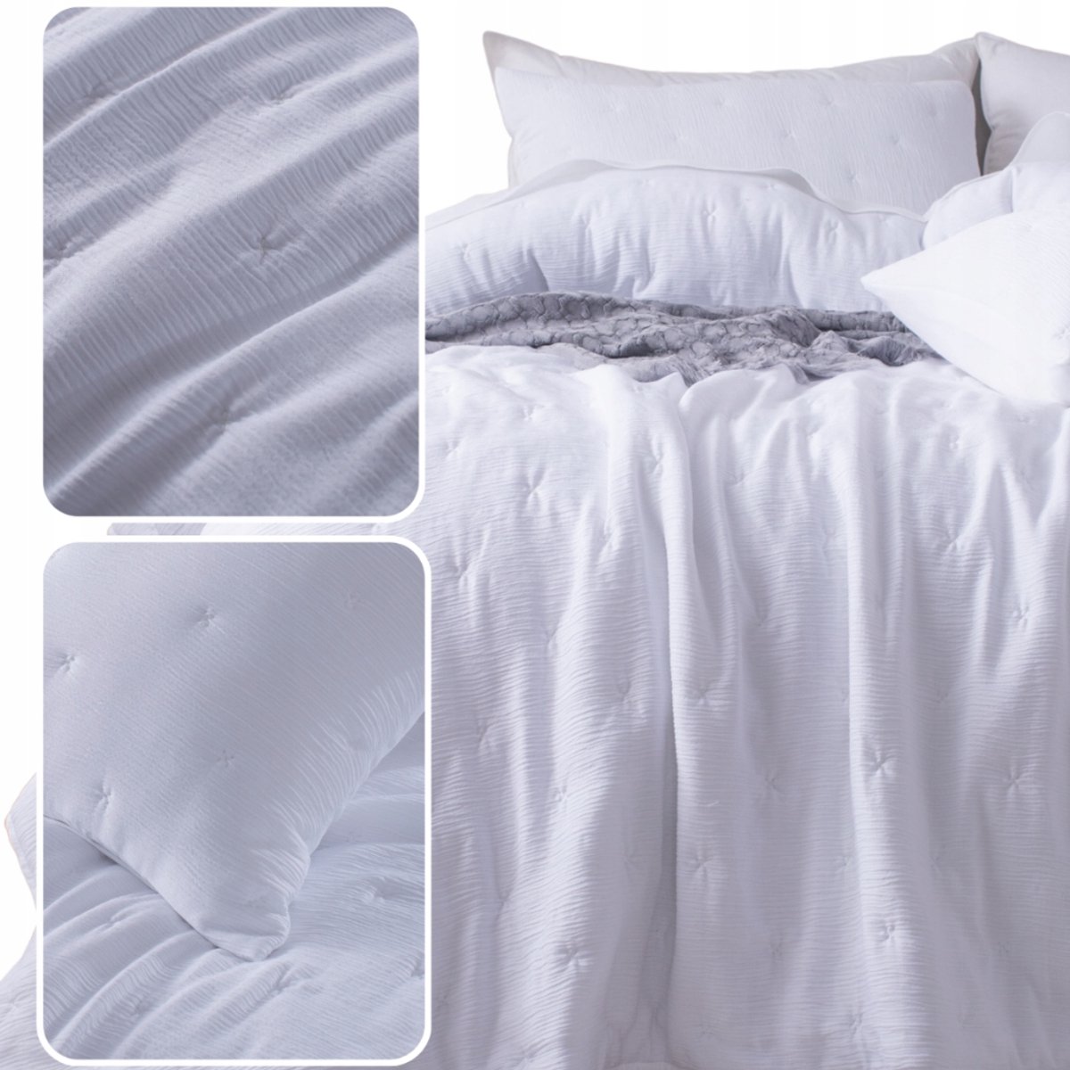 Stella Decoratieve Kussensloop Wit 45x45cm - Zacht & Stijlvol