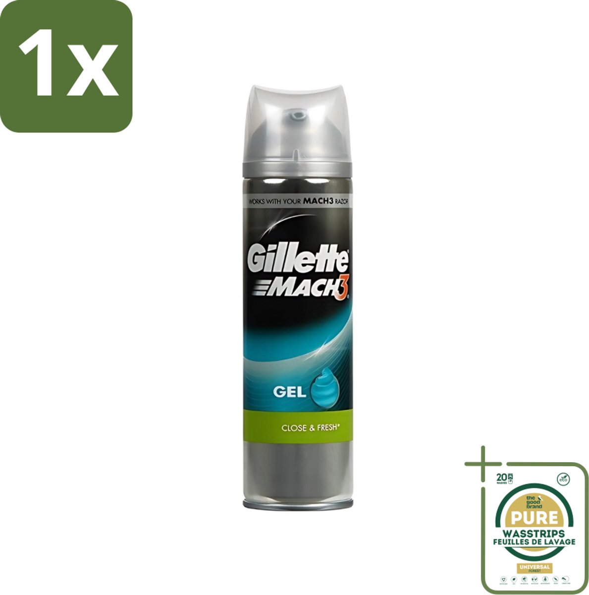 1 x Gillette - Mach3 - Scheergel - Complete Defense Extra Comfort - Verzorgend - 200 ml- Scheergel - Complete Defense - Extra Comfort - Huid Verzorging - Gevoelige Huid
