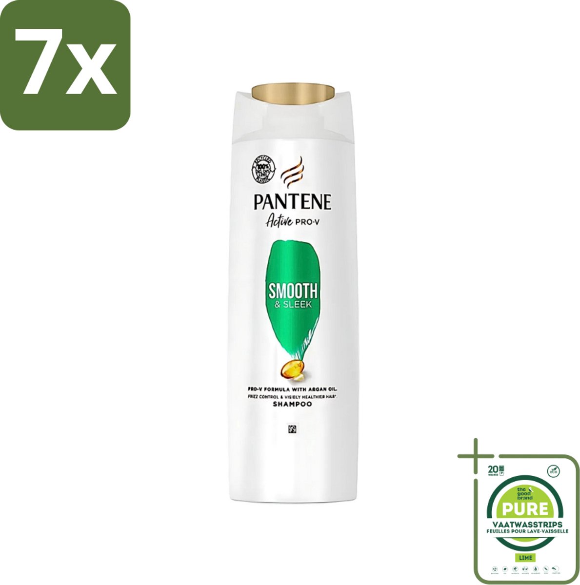 7 x Pantene - Shampoo - Smooth & Silky - Voor Glad en Zijdezacht Haar - 400 ml - Grootverpakking - Zijdezacht Haar - Glad Haar - Hydraterend Haar - Haar Verzorging - Haar Verzorging Droog Haar