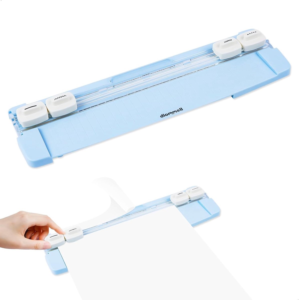 4-in-1 Papier Snijmachine voor A4, Inclusief 3 Verwisselbare Mesdozen, Ideaal voor Scrapbooking, Foto's en Creatieve Projecten