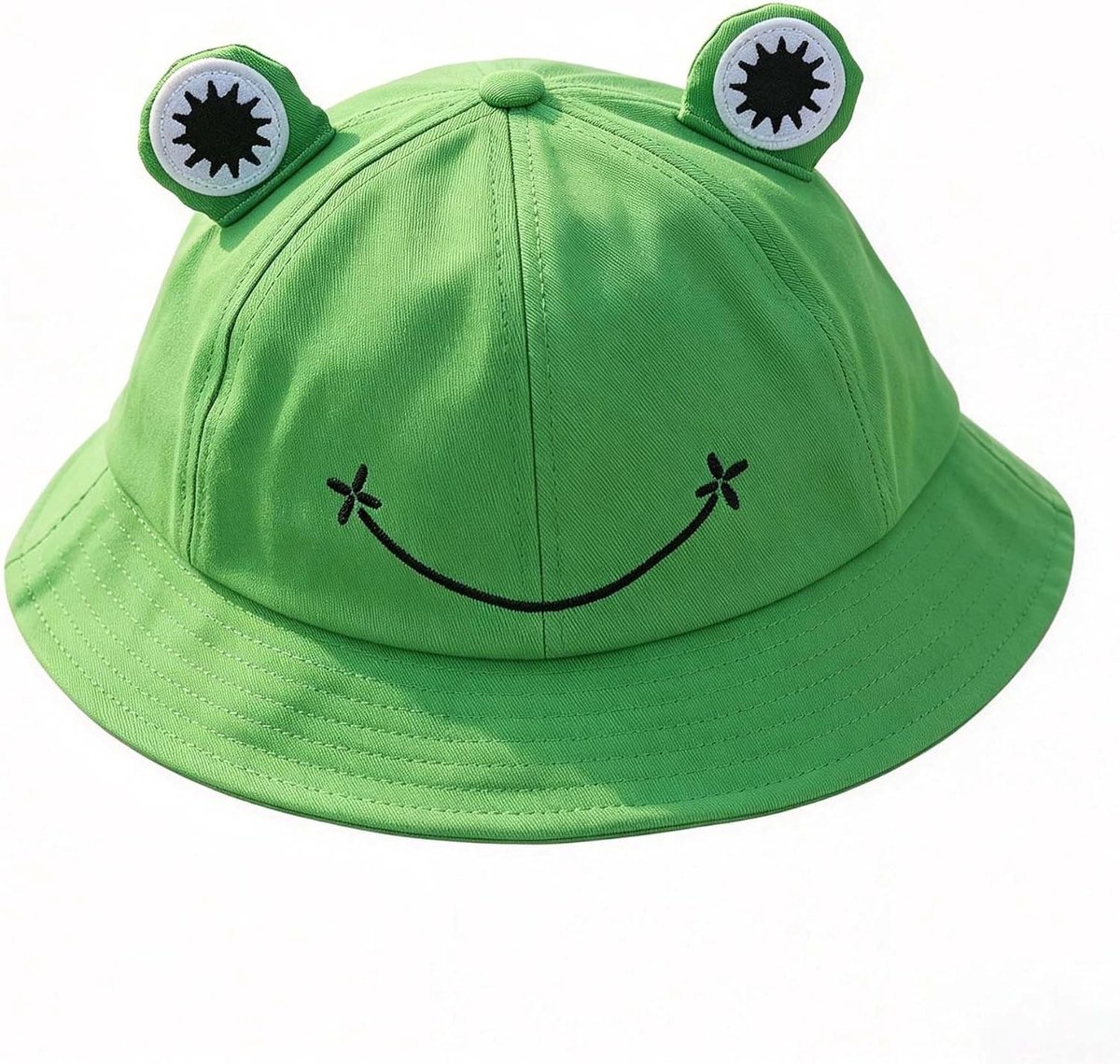 Ademende vissershoed voor dames en heren, grappige kikkerhoed voor feest, vakantie en strand, perfect als kostuumaccessoire