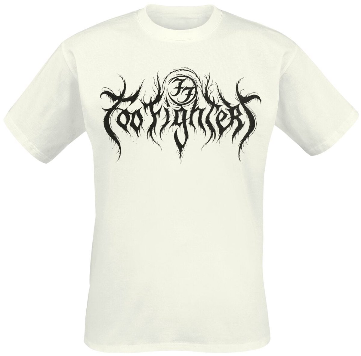 Foo Fighters Gothic Logo Heren T-shirt - wit - L