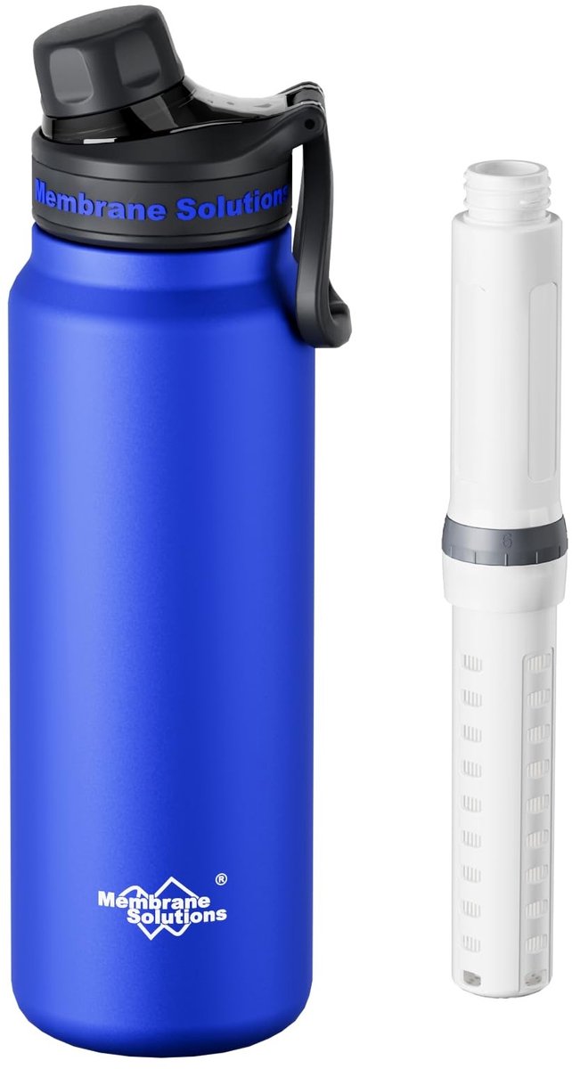 Solidchoice - RVS Outdoor Waterfilterfles 900ml met Verwijderbare Filter