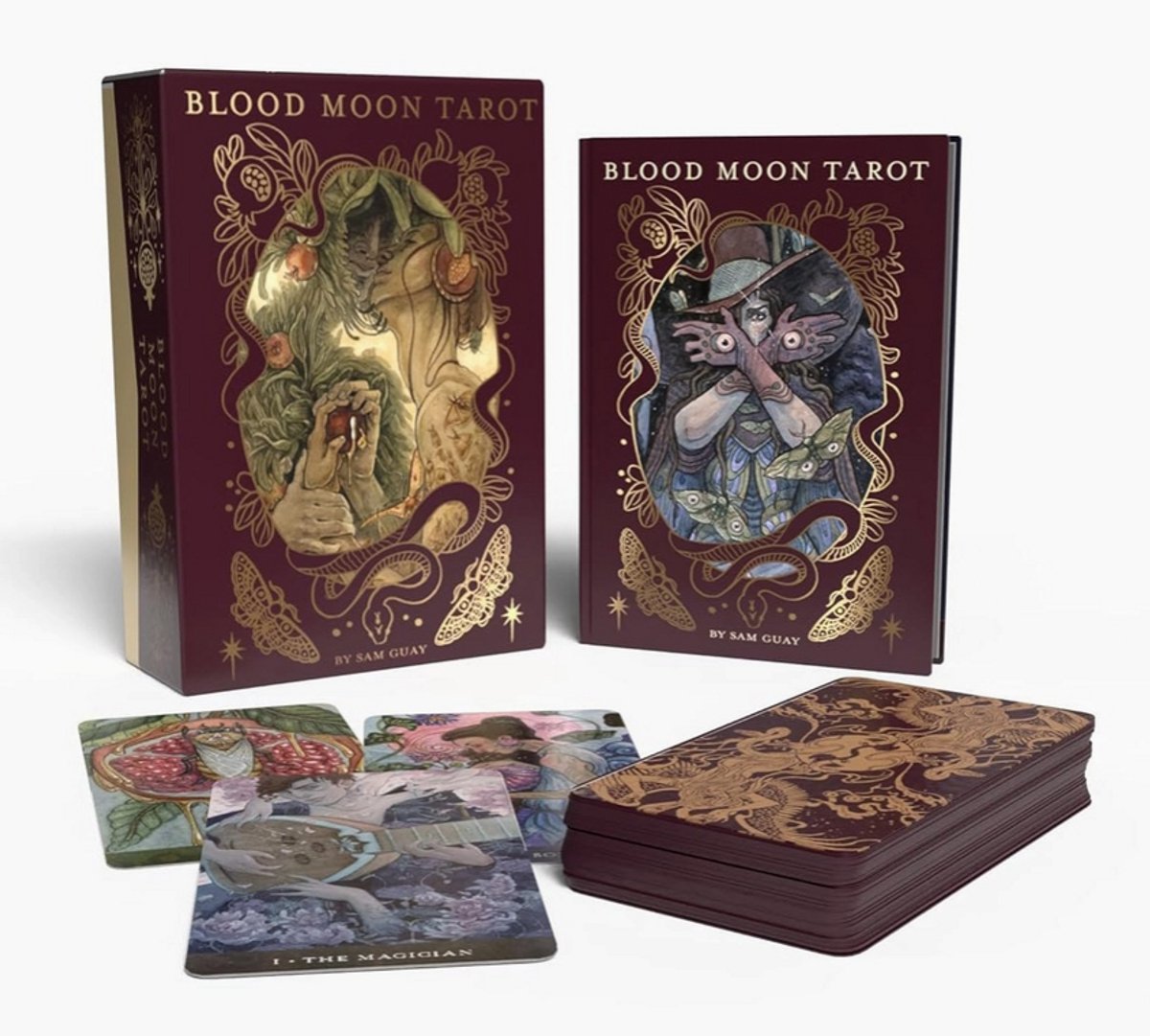Blood Moon Tarot - 78 kaarten Tarot Deck - inclusief Hardcover Gids - Tarot Kado