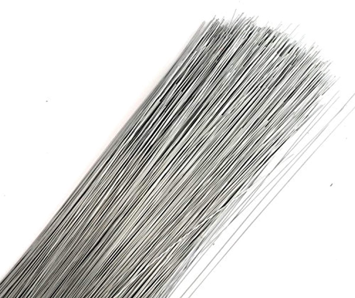 Solidchoice - 200 Stelen Galvanized Silver Rose Stub Wire (7 Inch)