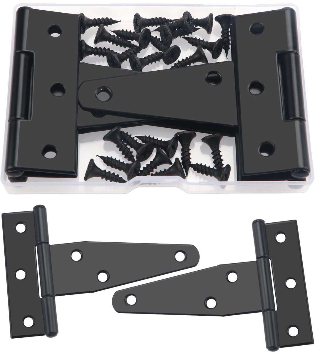 Solidchoice - 4 Stuks T-Hengsels voor Deuren met Schroeven