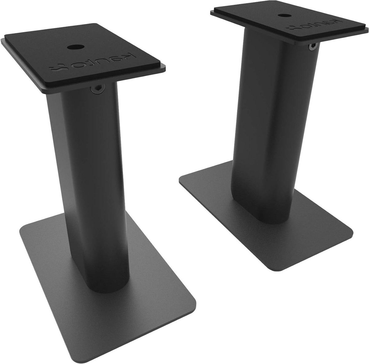 Desktop Luidsprekerstandaards - Verstelbare Houders - Betere Geluidservaring - Trillingsabsorberend Staal - 25 cm Hoog - Zwart