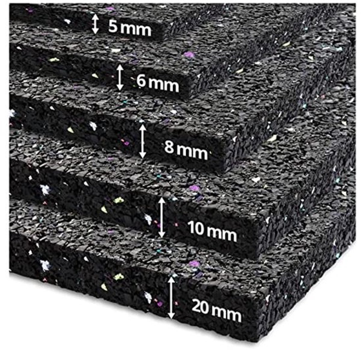Antivibratiematten voor Wasmachines - Geluidsisolerende Rubber Mat 60 x 60 cm