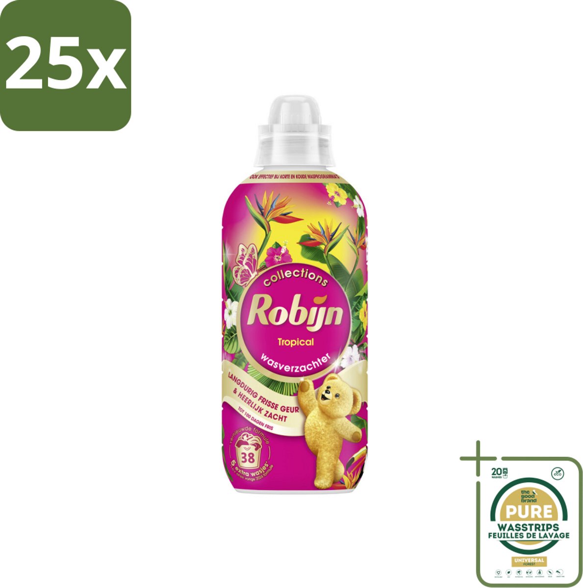 25 x Robijn – Wasverzachter – Tropical – 765 ml - Grootverpakking - Koffie - Koffiezetapparaat - Koffiezetapparaat