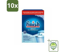 10 x Finish Vaatwasmachine Zout 4 kg - Grootverpakking - Vaatwasmachine Zout - Kalk Verwijderaar - Vaatwasser Reiniging - Vaatwasser Onderhoud - Anti-kalk
