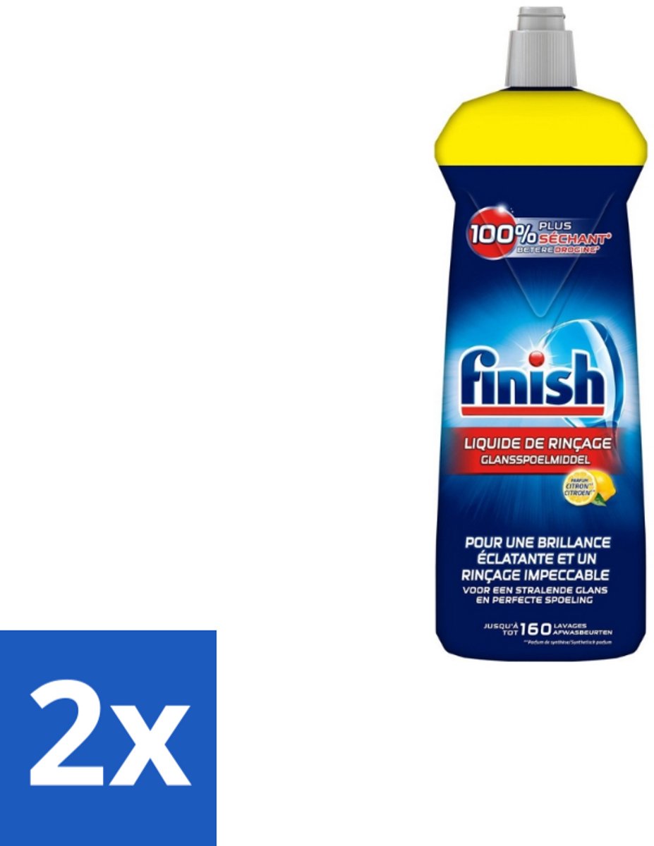 Finish – Glansspoelmiddel – Citroen – 800 ml - Voordeelverpakking - 2 stuks