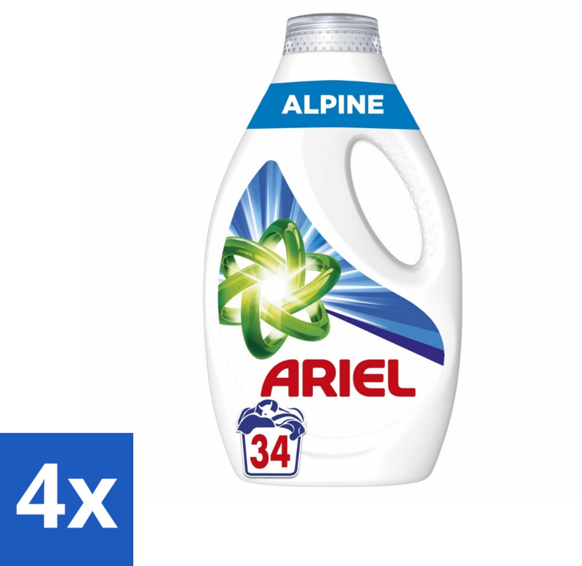 Ariel – Vloeibaar Wasmiddel – Alpine – 1530 ml – 34 wasbeurten - Voordeelverpakking - 4 stuks