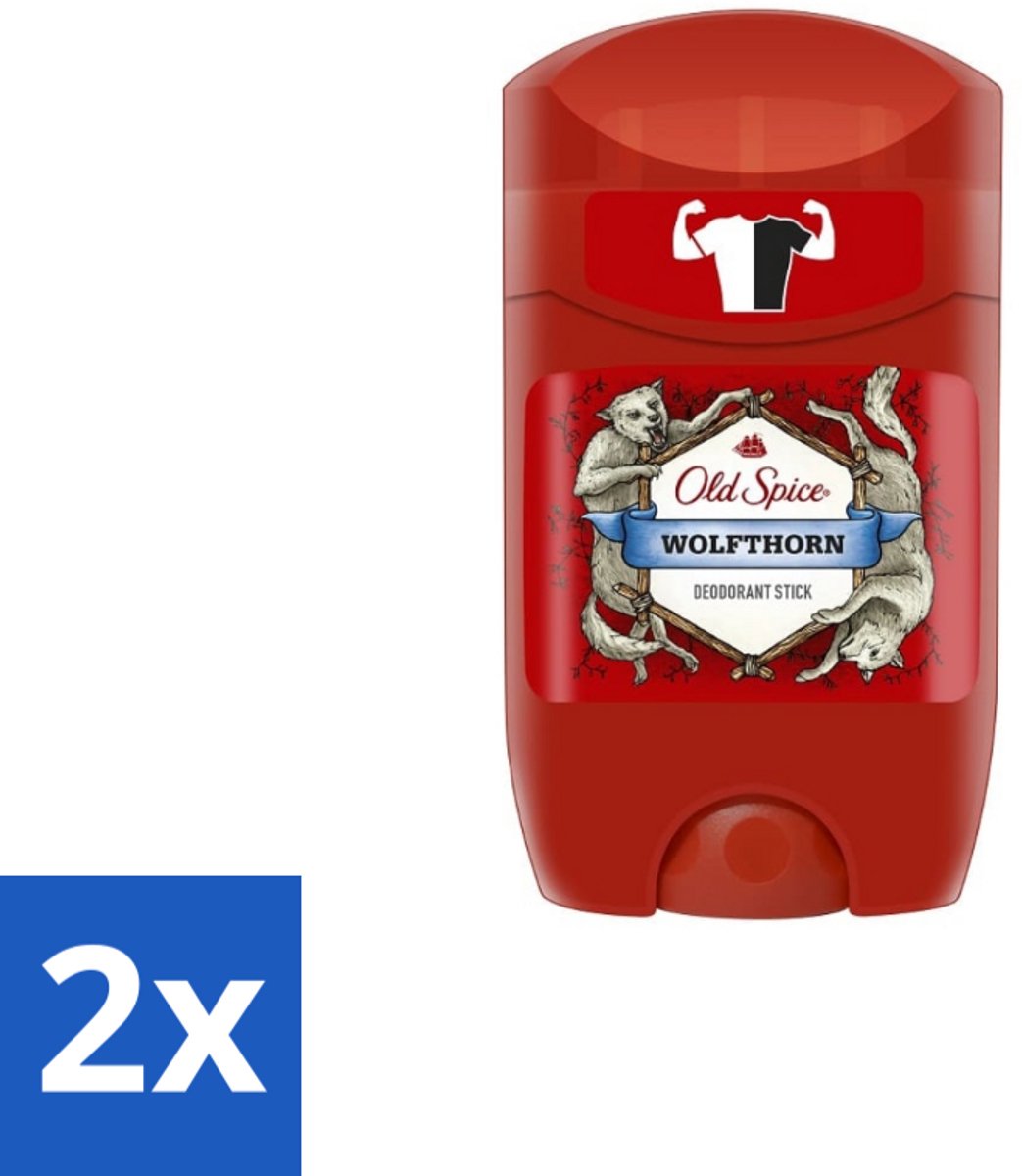 Old Spice – Deodorantstick – Wolfthorn – 50 ml - Voordeelverpakking - 2 stuks