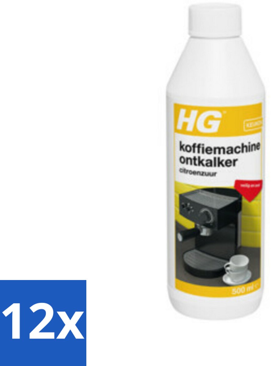 HG Koffiemachine Ontkalker Citroenzuur 500 ml - Voordeelverpakking - 12 stuks