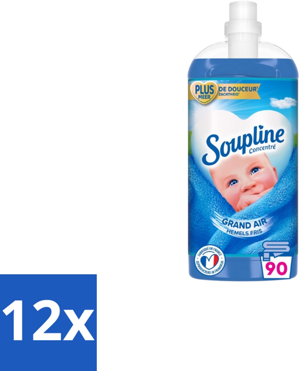Soupline – Wasverzachter – Mediterrane Tuin – 950 ml - Voordeelverpakking - 12 stuks