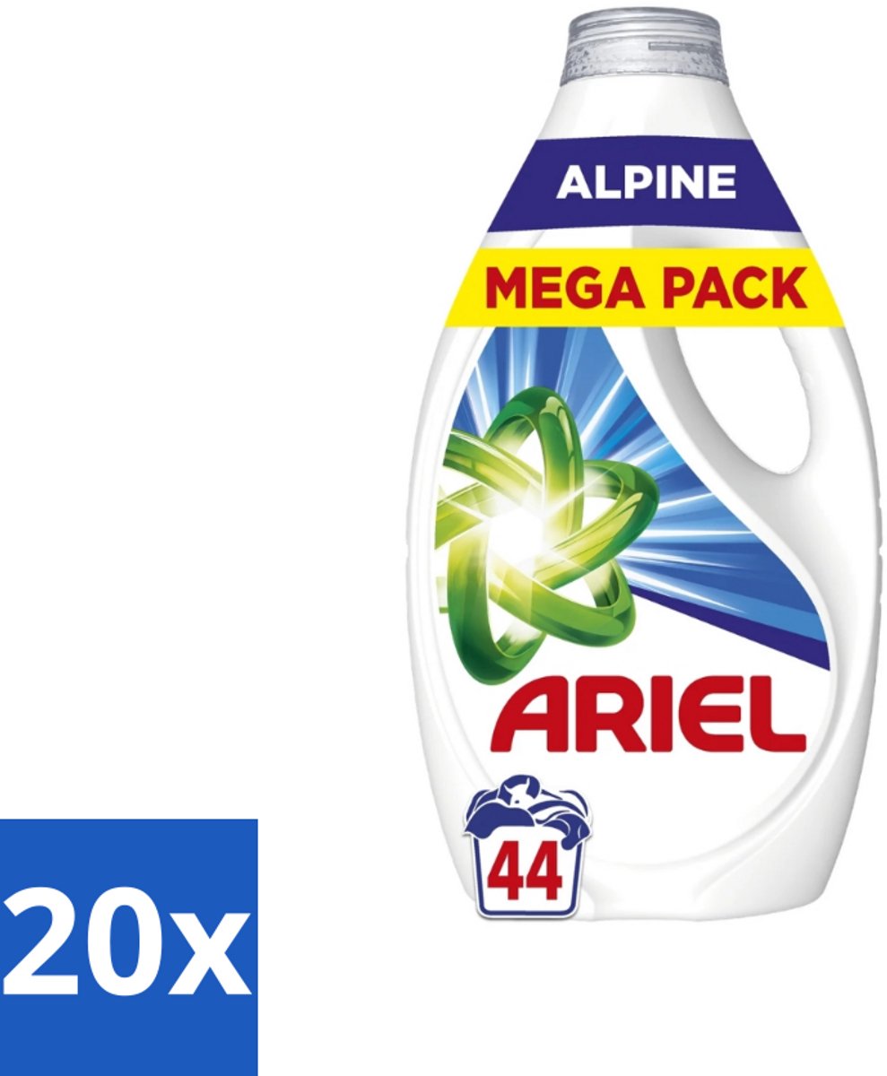 Ariel – Vloeibaar Wasmiddel – Alpine – 1980 ml – 44 wasbeurten - Bulkverpakking - 20 stuks