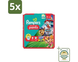 5 x Pampers – Luierbroekjes – Baby Dry Pants Paw Patrol Maat 4 – 25 Luiers - Grootverpakking - Baby Luier - Luierbroek - Droge Luier - Luier Voor Baby - Luier Met Paw Patrol