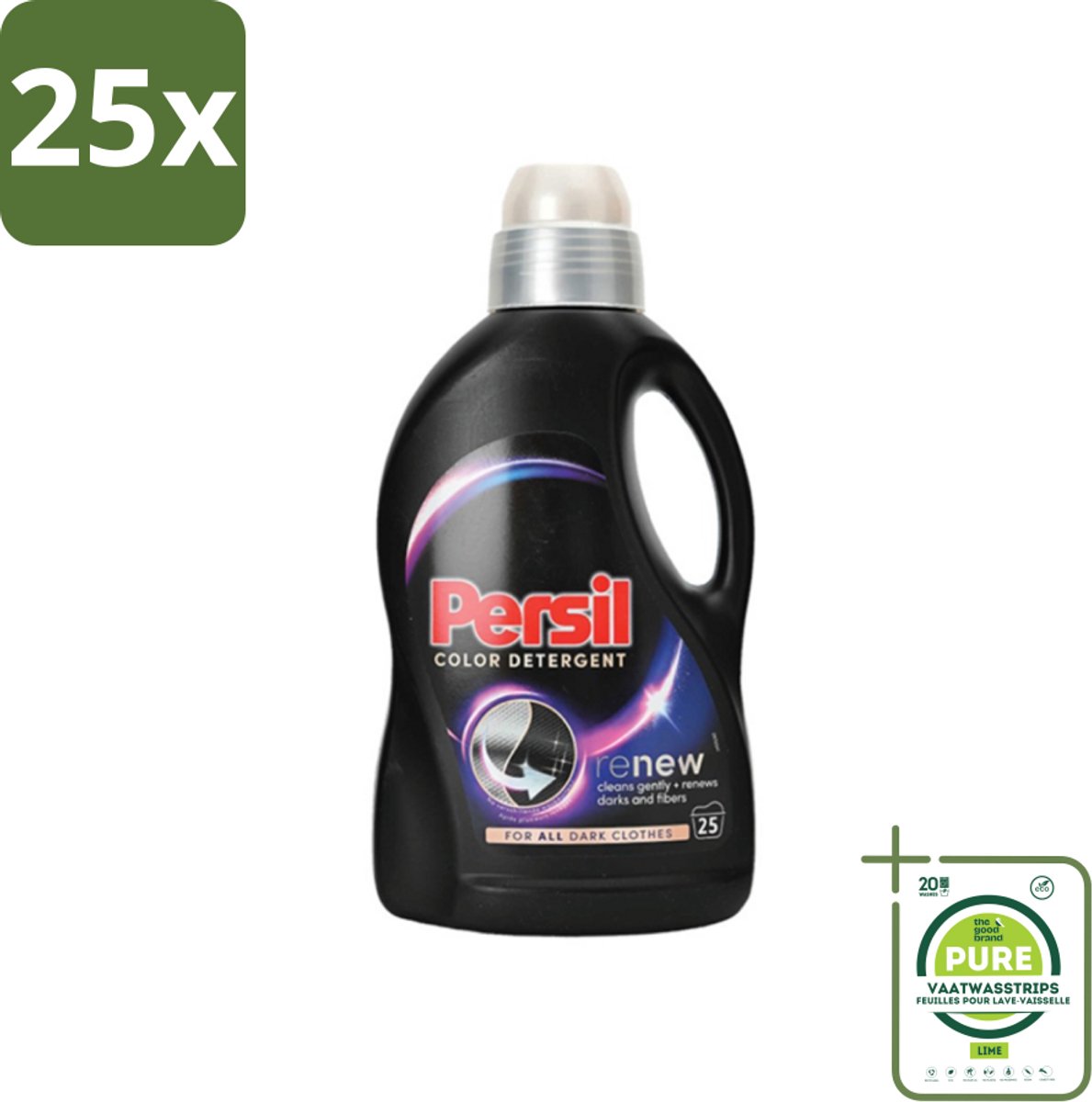25 x Persil Color Detergent - Vloeibaar Wasmiddel - Donkere Was - 25 Wasbeurten - Grootverpakking - Wasmiddel Voor Donkere Kleding - Kleurwasmiddel - Vlekkenverwijderaar - Wasmiddel Voor Gekleurde Was - Wasmiddel Voor Donkere Stoffen