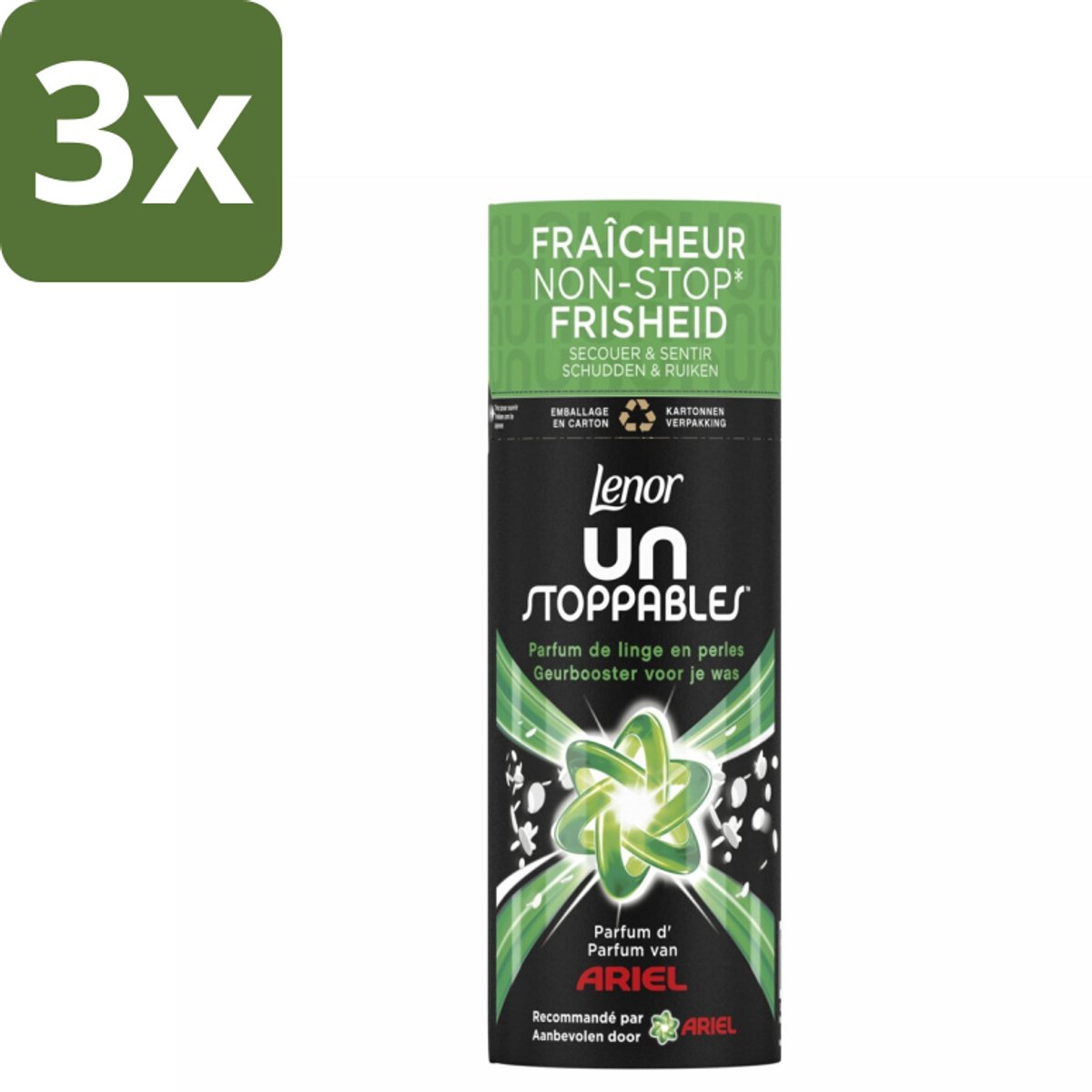 3 x Lenor Unstoppables – Geurbooster – Ariel – 13 Wasbeurten – 165 g - Geurbooster Was - Frisse Geur Was - Wasgeur - Wasgeur Boost - Geurparfum Was