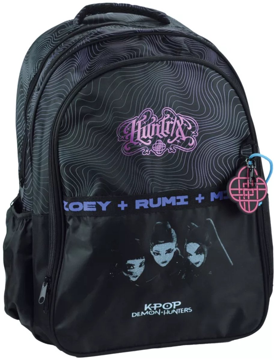 KPop Demon Hunters Rugzak 46 cm – Schooltas – 3 Vakken – Zwart