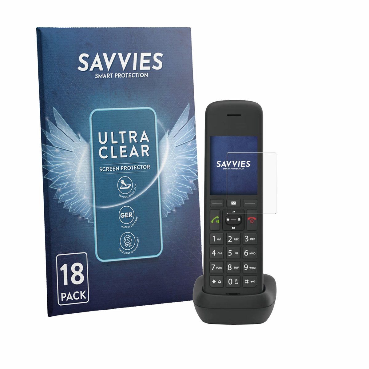 Savvies - Screenprotector voor Gigaset C575A - Folie Beschermfolie transparant 18 Stuks