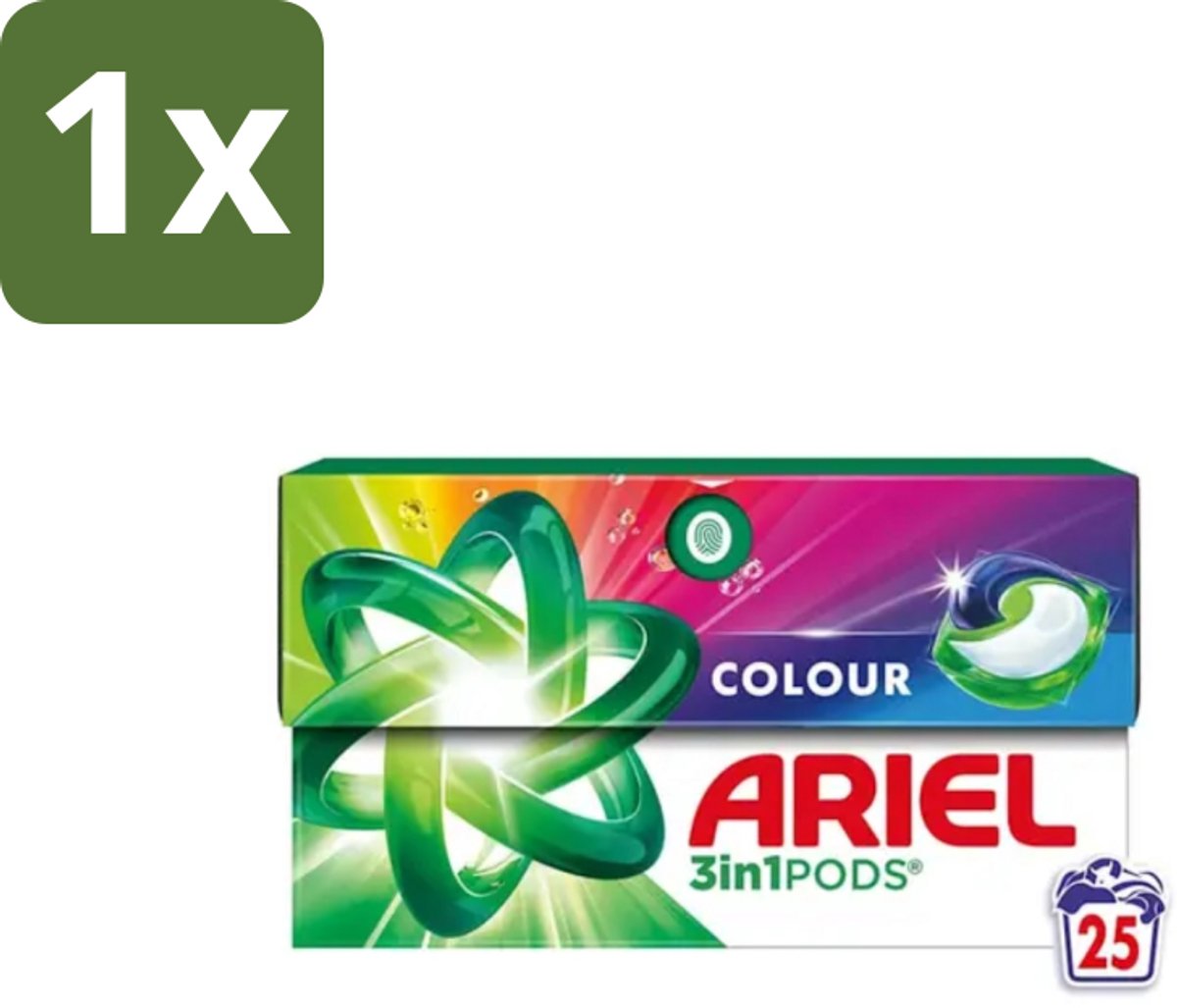 1 x Ariel – Pods 3in1 – Color – 500 g – 25 wasbeurten - Kleurwas - Kleurbehoud - Wasmiddel - 3in1 Pods - Ariel Pods