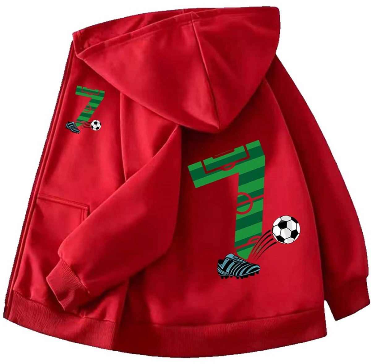 Currero Vest Jongens Met Rits Sweater Jongen Cardigan Gebreid Sweaters Hoodie Warme Trui Lange Mouw 5-6 Jaar Rood