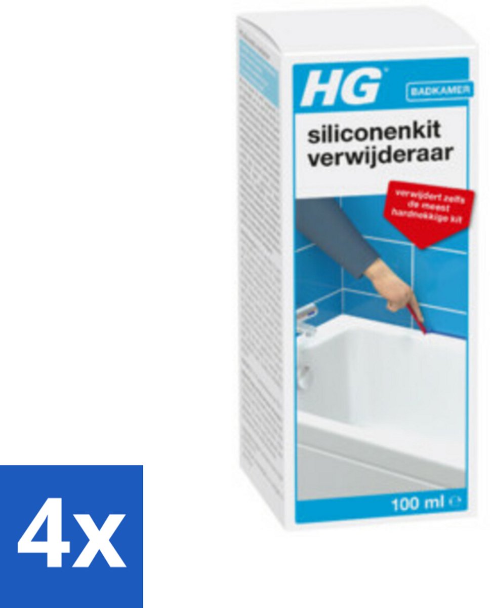 4 x HG Siliconenkit Verwijderaar 100 ml - Siliconenkit Verwijderen - Kitverwijderaar - HG - Badkamers - Kitresten