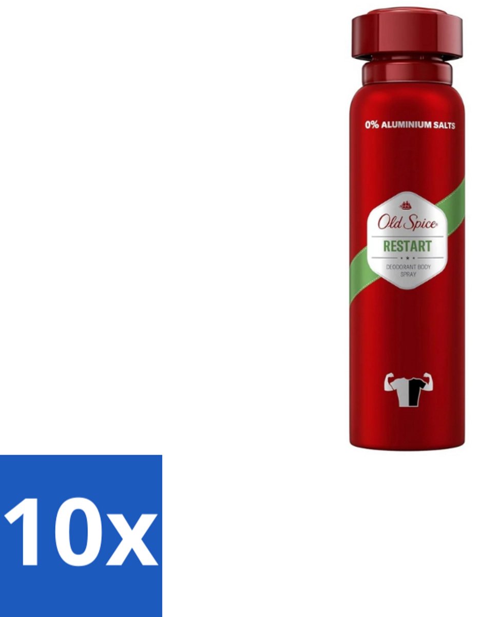 Old Spice – Deospray – Restart – 150 ml - Bulkverpakking - 10 stuks