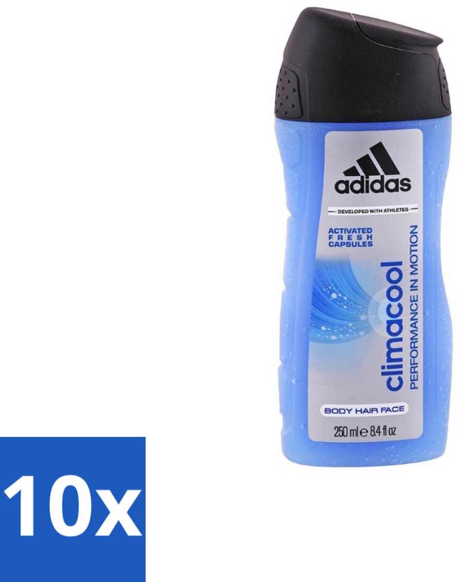 Adidas – Douchegel – Climacool Men – 250 ml - Bulkverpakking - 10 stuks
