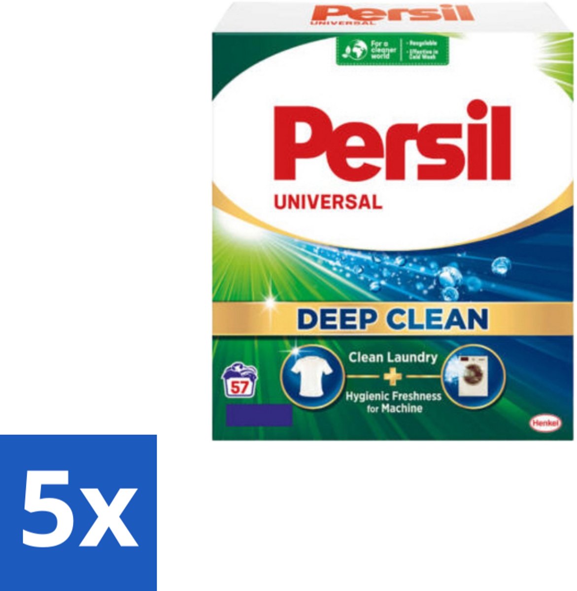 Persil – Waspoeder – Witte Was - 57 Wasbeurten - Bulkverpakking - 5 stuks