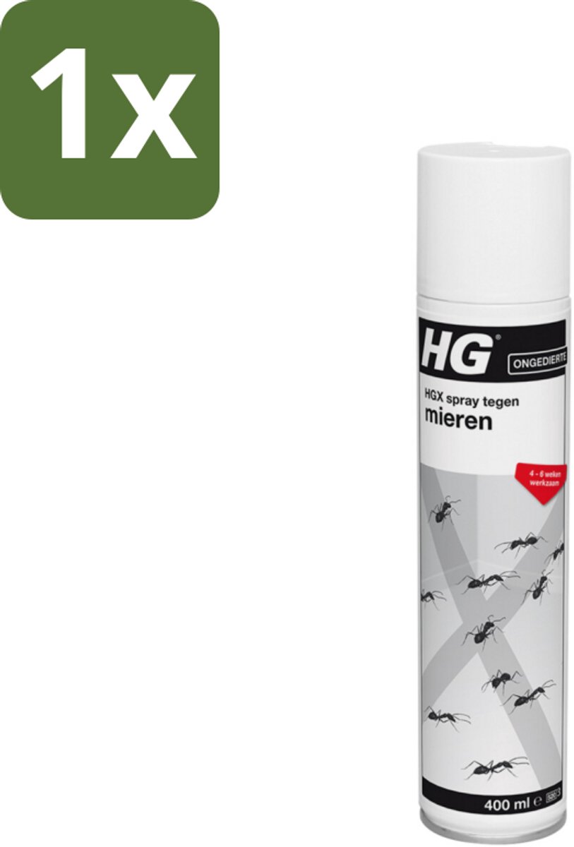 1 x HG X Spray Tegen Mieren 400 ml - Mierenbestrijding - Mierenbestrijdingsmiddel - Mieren Uit Huis - Mieren Uit Woning - Mierenbestrijding Spray