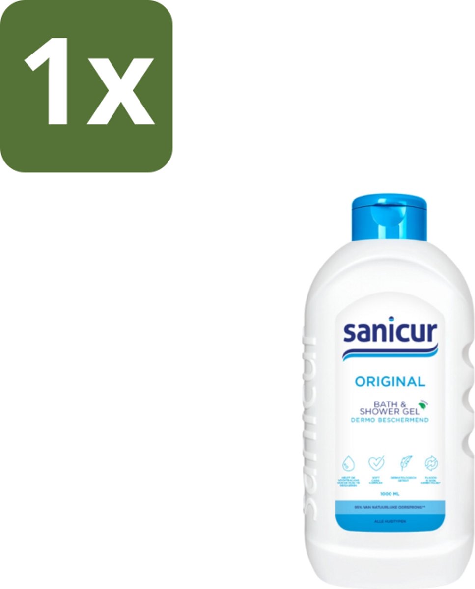 1 x Sanicur – Bad & Douchegel – Original – 1000 ml - Kabel - Kabels - Kabelsysteem - Kabelsysteem