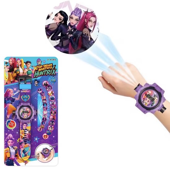K-Pop horloge - met led projector - Demon Hunters led projector horloge — afbeelding 3