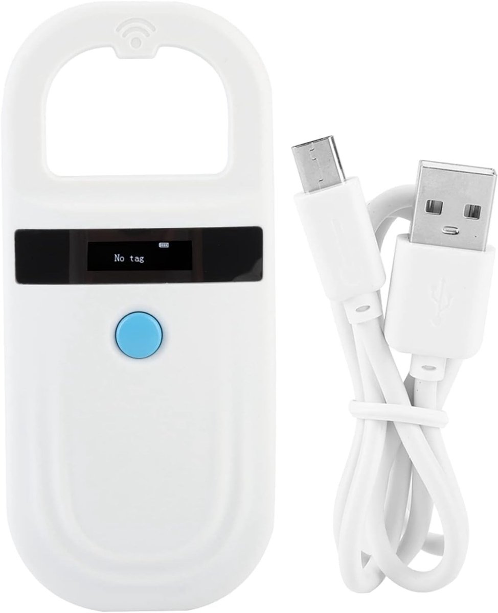 Draagbare oplaadbare microchip scanner voor huisdieren - Handheld chiplezer voor honden, katten, vogels en varkens