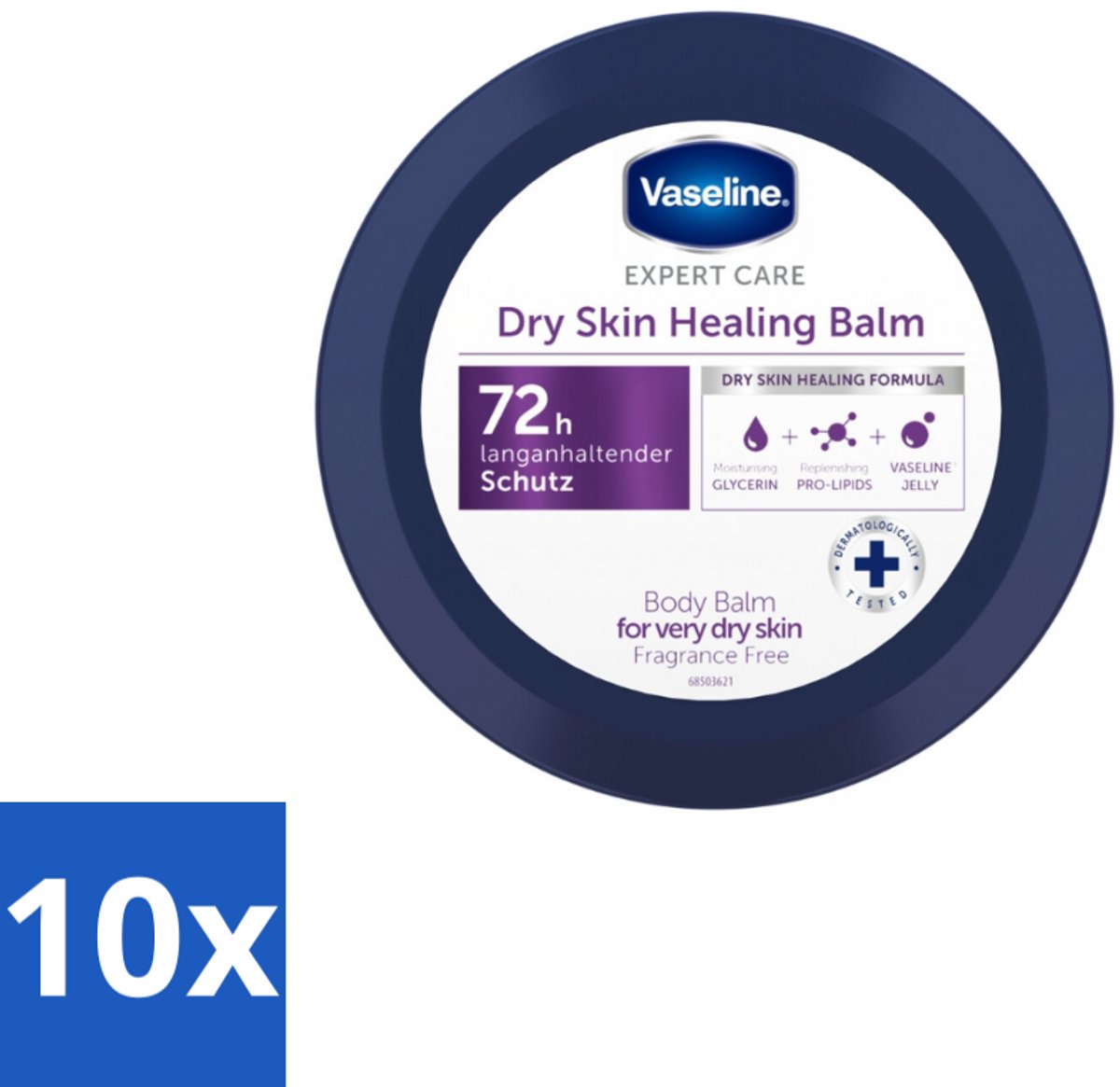 10 x Vaseline – Body Balm – Expert Care Healing Dry Skin – 250 ml - Koffiezetapparaat