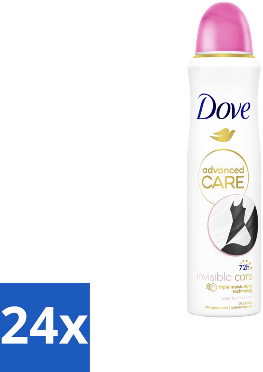 24 x Dove – Deodorant Spray – Invisible Care – 150 ml - Anti-transpirant - Deodorant Spray - Zweetbehandeling - Frisheid - Huidbescherming