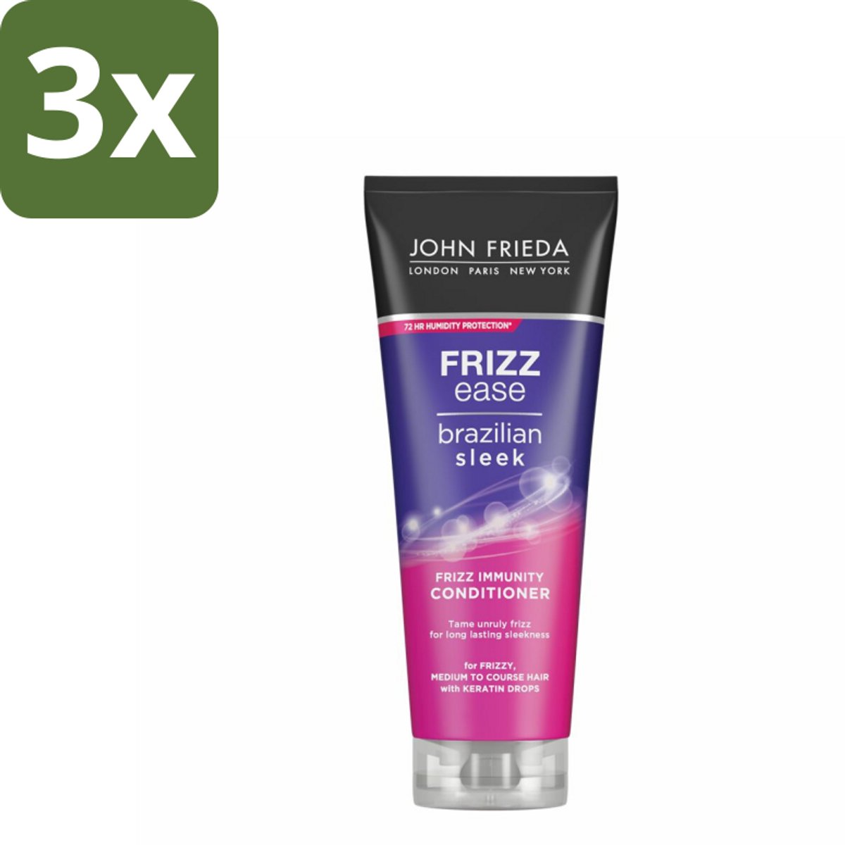 3 x John Frieda – Conditioner – Ease – Gladmakend – 250 ml - Koffiezetapparaat