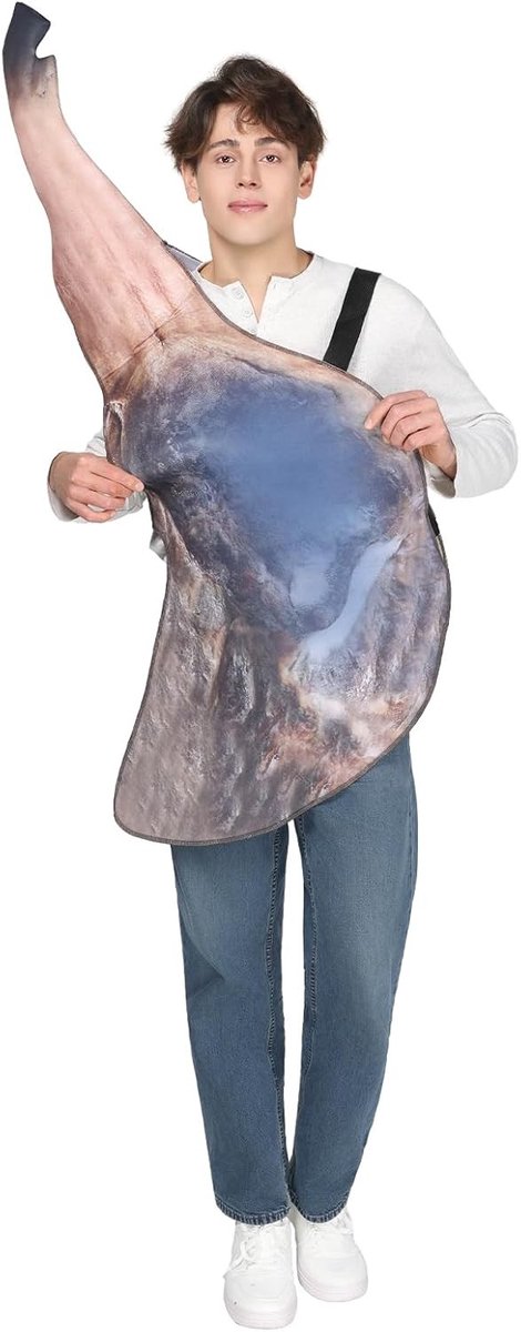 Grappig Halloween Kostuum voor Volwassenen met Vlees en Botten Tuniek voor Feestjes