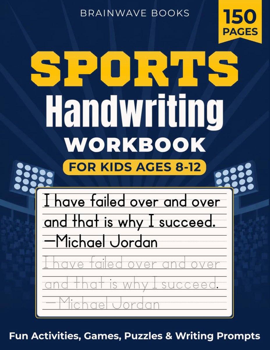 Sports Handwriting Workbook for Kids Ages 8-12: Fun Activities, Games, Puzzles & Writing Prompts Across 8 Sports — - ShopVlot
