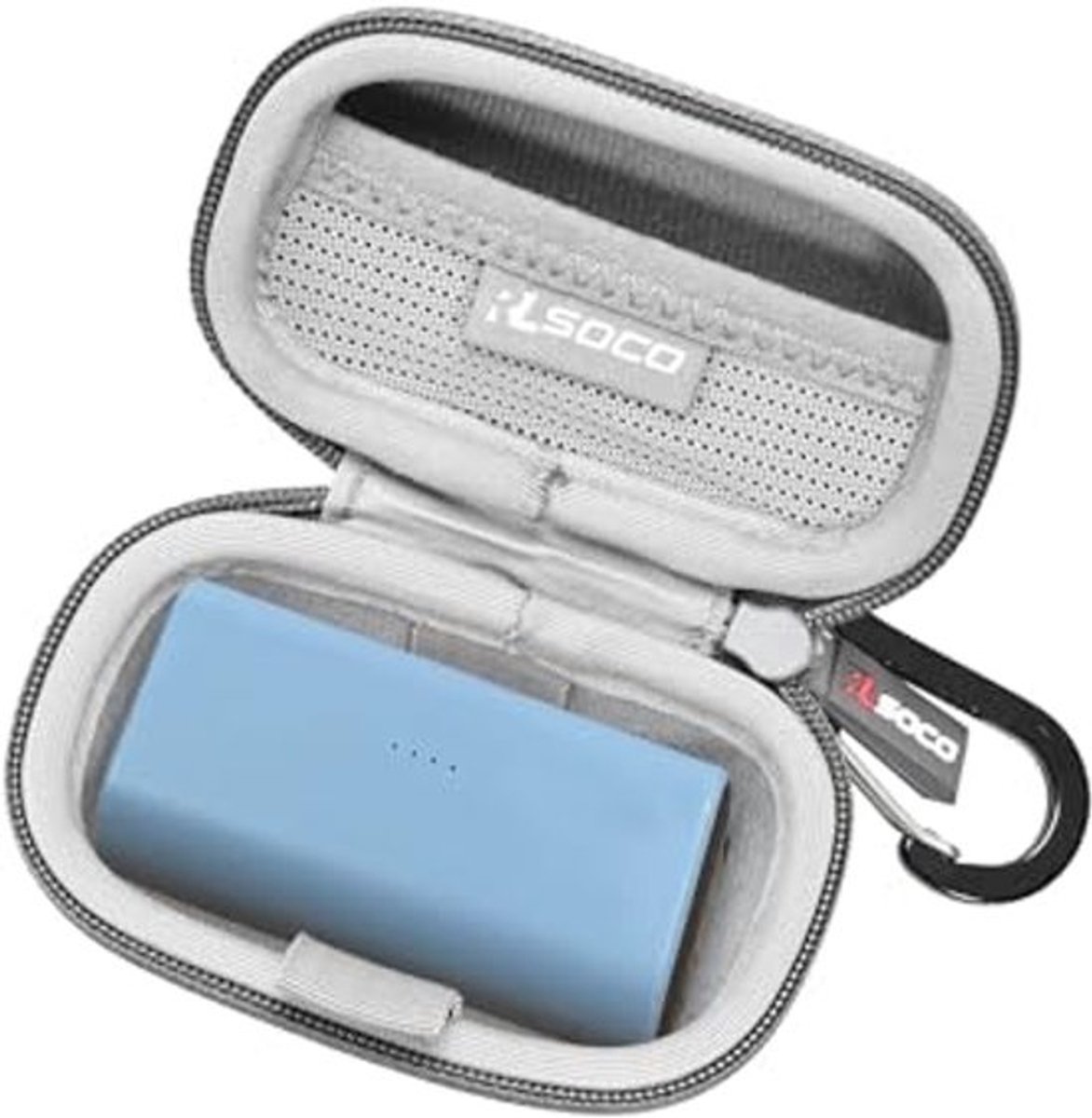 Draagbare Hoes voor Mini-Powerbank 5000 mAh - Grijs